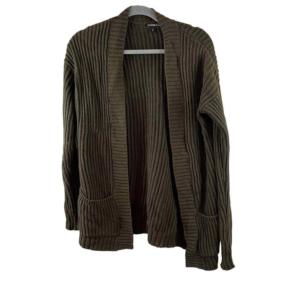 Express Olive Green Cardigan Size Xs